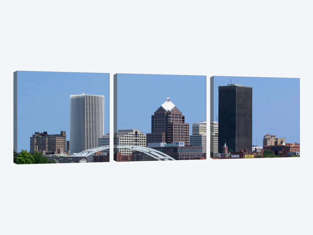 Rochester Panoramic Skyline Cityscape 3-piece Canvas Print