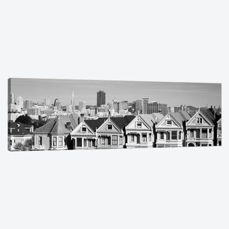 San Francisco Panoramic Skyline Cityscape (Black & White) Canvas Print #6134} by Unknown Artist Canvas Art