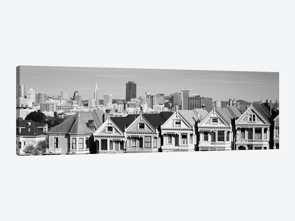 San Francisco Panoramic Skyline Cityscape (Black & White) by Unknown Artist 1-piece Canvas Wall Art