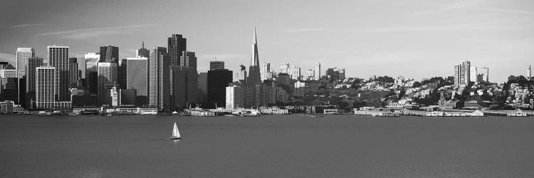 San Francisco Panoramic Skyline Cityscape (Black & White)