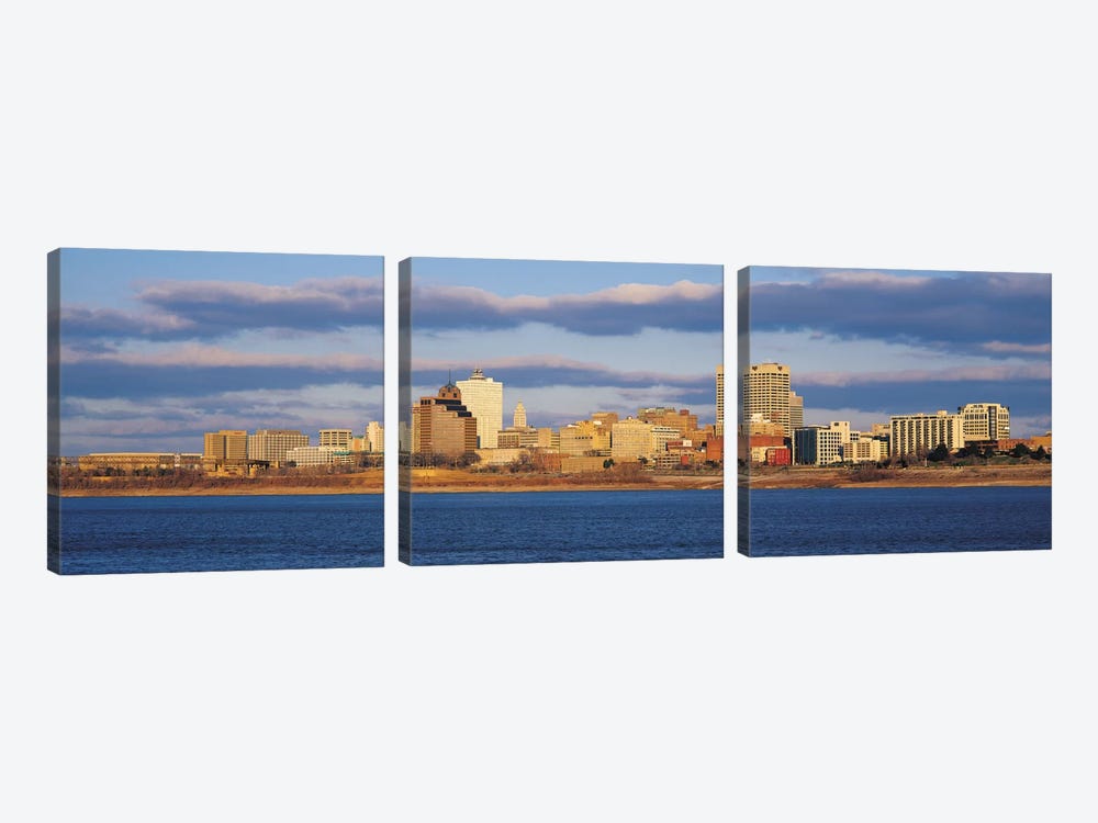 Memphis Panoramic Skyline Cityscape by Unknown Artist 3-piece Canvas Print