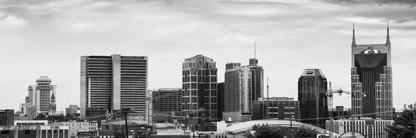 Nashville: Memphis Panoramic Skyline Cityscape (Black & White) by Unknown Artist