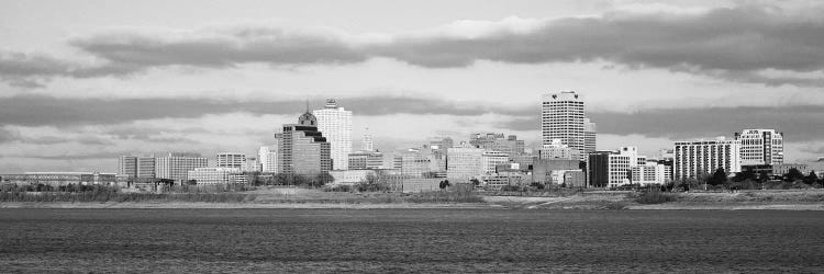 Memphis Panoramic Skyline Cityscape (Black & White)