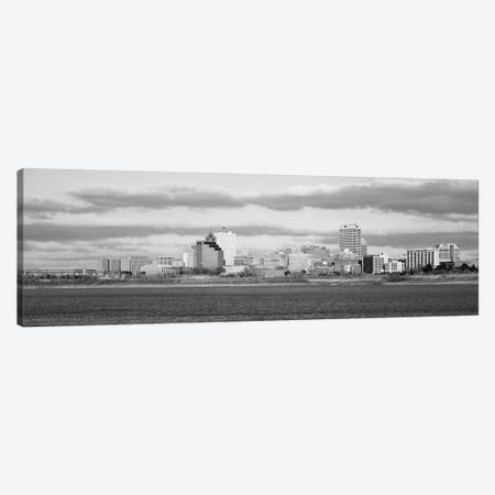 Memphis Panoramic Skyline Cityscape (Black & White) Canvas Print #6141} by Unknown Artist Canvas Artwork