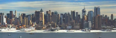 New York Panoramic Skyline Cityscape (Winter) by Unknown Artist multi panel art