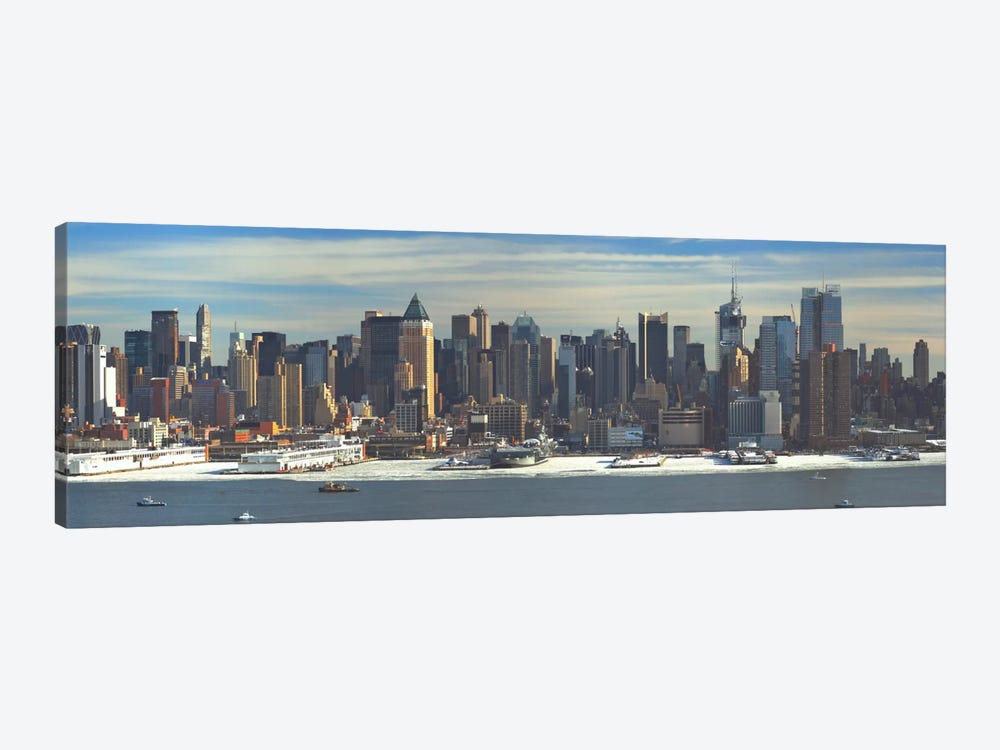 New York Panoramic Skyline Cityscape (Winter) by Unknown Artist 1-piece Canvas Art Print