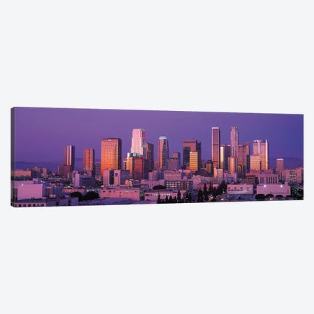 Los Angeles Panoramic Skyline Cityscape (Dusk) Canvas Print #6153} by Unknown Artist Art Print