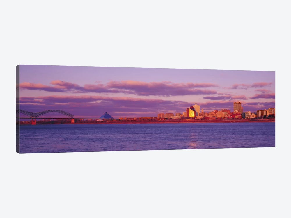 Memphis Panoramic Skyline Cityscape (Dusk) by Unknown Artist 1-piece Canvas Artwork