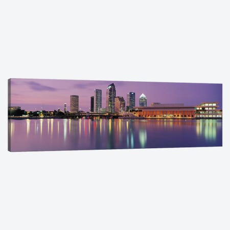 Tampa Panoramic Skyline Cityscape (Dusk) Canvas Print #6165} by Unknown Artist Art Print