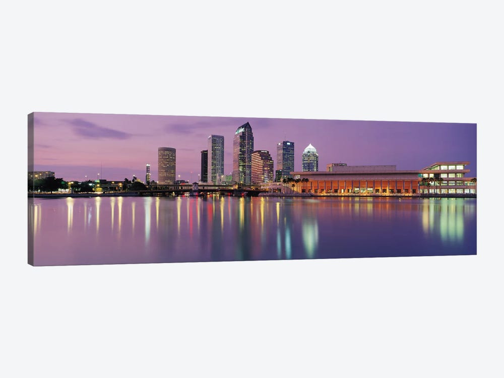 Tampa Panoramic Skyline Cityscape (Dusk) by Unknown Artist 1-piece Canvas Wall Art