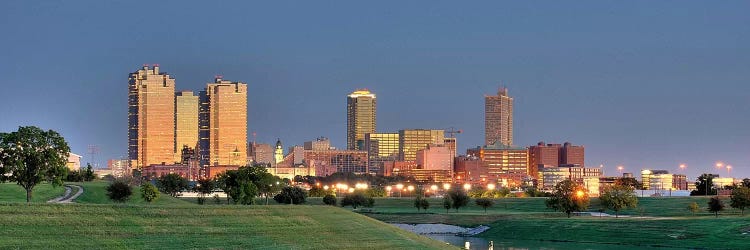 Fort Worth Panoramic Skyline Cityscape (Evening)