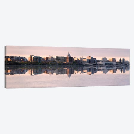 Madison Panoramic Skyline Cityscape (Evening) Canvas Print #6176} by Unknown Artist Canvas Wall Art