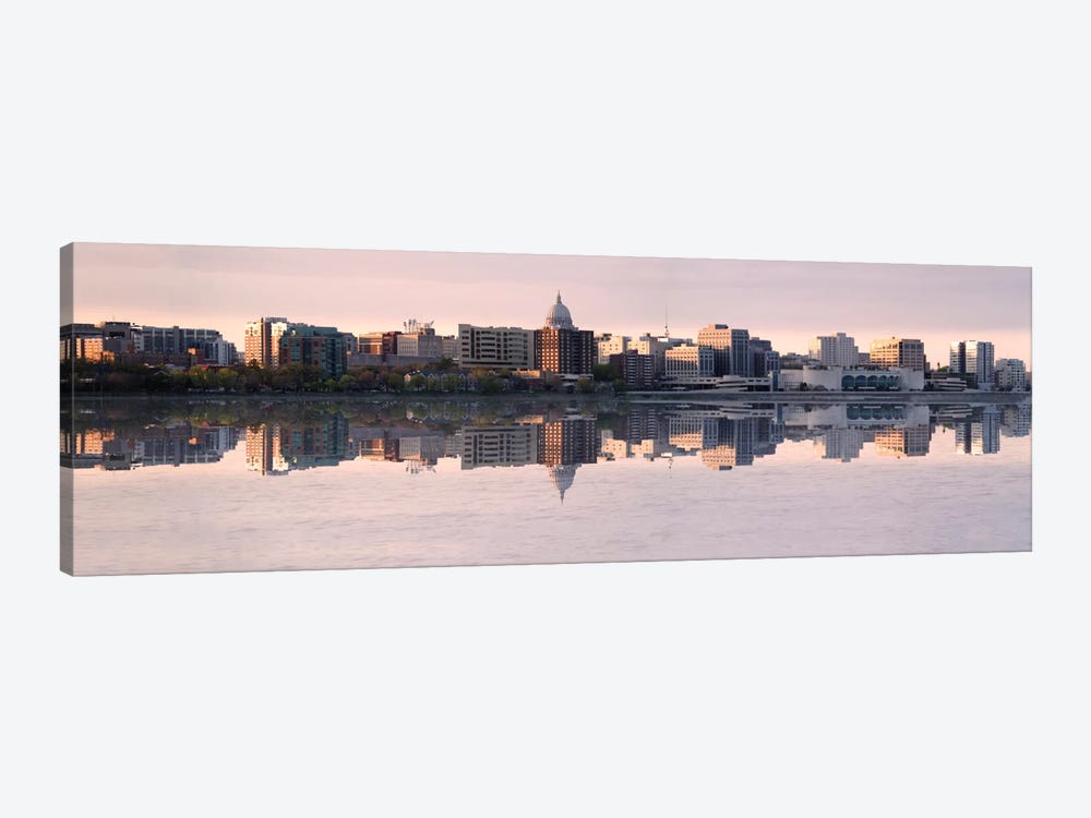 Madison Panoramic Skyline Cityscape (Evening) by Unknown Artist 1-piece Canvas Wall Art