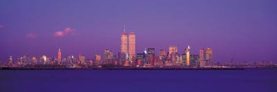 New York Panoramic Skyline Cityscape (Evening) by Unknown Artist canvas print