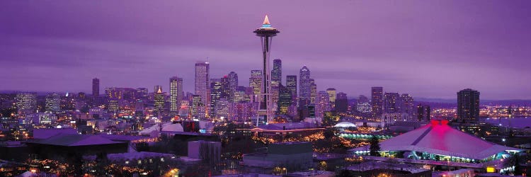 Seattle Panoramic Skyline Cityscape (Evening)