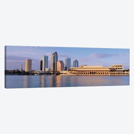 Tampa Panoramic Skyline Cityscape (Evening) Canvas Print #6190} by Unknown Artist Canvas Print