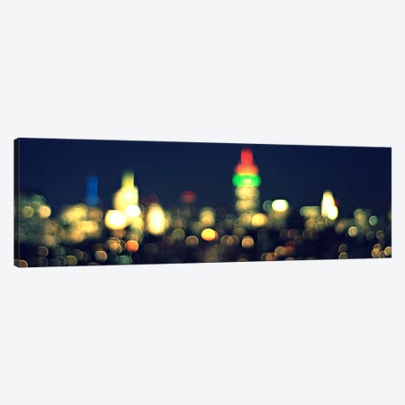 New York Panoramic Skyline Cityscape (Night) Canvas Print #6193} by Unknown Artist Art Print