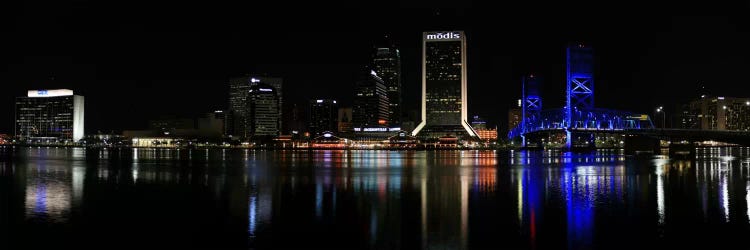 Jacksonville Panoramic Skyline Cityscape (Night)