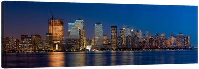New York Panoramic Skyline Cityscape (Night) Canvas Art Print