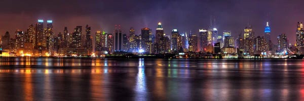 New York: New York Panoramic Skyline Cityscape II (Night) by Unknown Artist