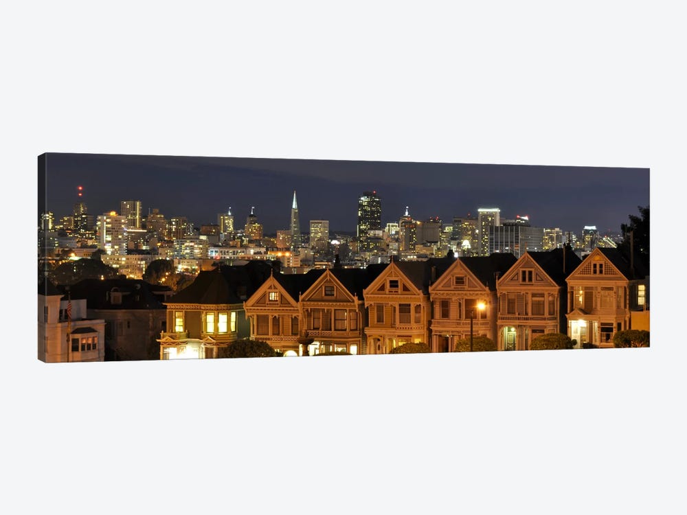 San Francisco Panoramic Skyline Cityscape (Night) by Unknown Artist 1-piece Canvas Artwork