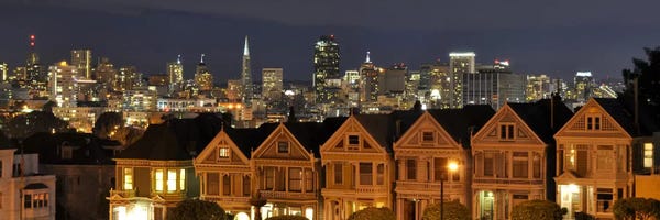 San Francisco: San Francisco Panoramic Skyline Cityscape (Night) by Unknown Artist
