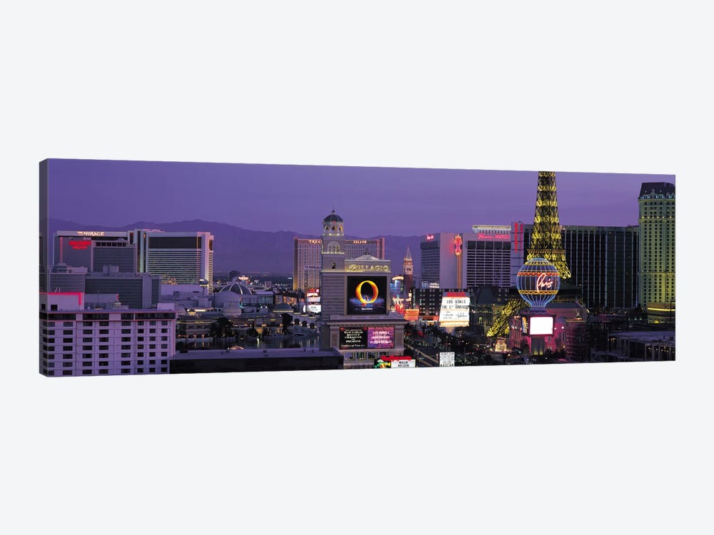 Las Vegas Panoramic Skyline Cityscape (Night) by Unknown Artist 1-piece Canvas Art