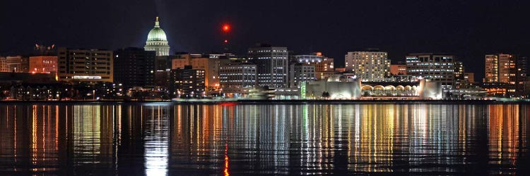 Madison Panoramic Skyline Cityscape (Night) by Unknown Artist wall art