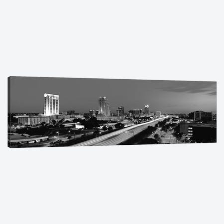 Orlando Panoramic Skyline Cityscape (Black & White - Night) Canvas Print #6242} by Unknown Artist Art Print