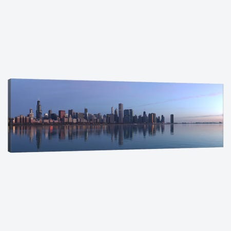 Chicago Panoramic Skyline Cityscape (Sunrise) Canvas Print #6253} by Unknown Artist Canvas Wall Art
