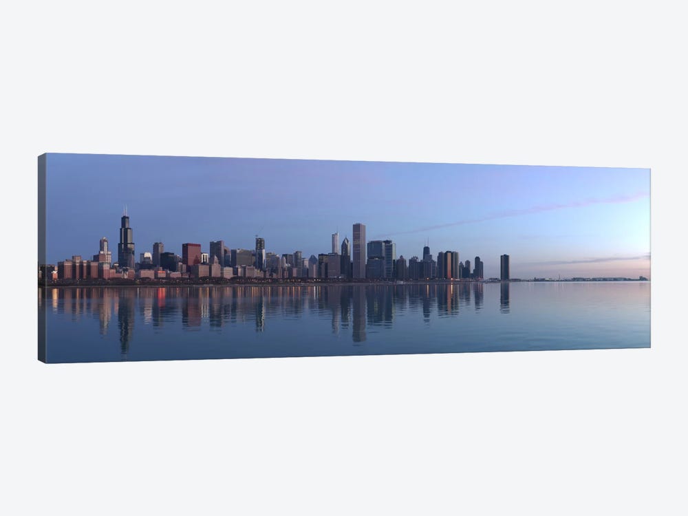 Chicago Panoramic Skyline Cityscape (Sunrise) by Unknown Artist 1-piece Canvas Print