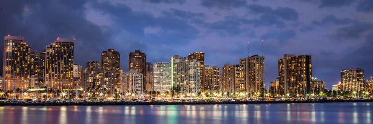 Honolulu Panoramic Skyline Cityscape (Sunset) by Unknown Artist wall art