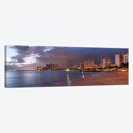 Honolulu Panoramic Skyline Cityscape (Sunset) Canvas Print #6288} by Unknown Artist Canvas Print