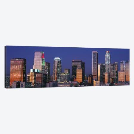 Los Angeles Panoramic Skyline Cityscape (Sunset) Canvas Print #6295} by Unknown Artist Canvas Art Print