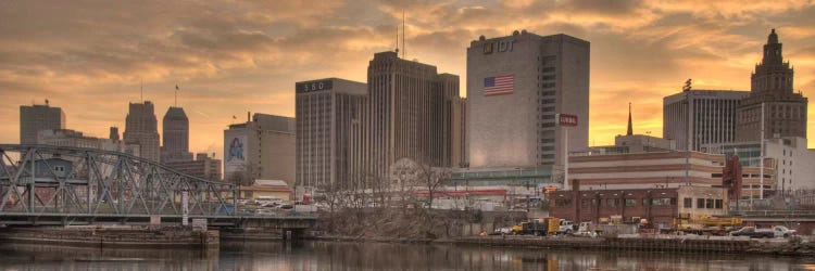 Newark Panoramic Skyline Cityscape (Sunset)