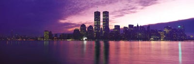 New York Panoramic Skyline Cityscape (Sunset) by Unknown Artist multi panel art