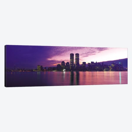 New York Panoramic Skyline Cityscape (Sunset) Canvas Print #6303} by Unknown Artist Canvas Artwork