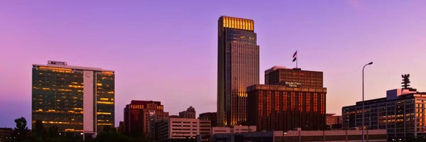 Omaha: Omaha Panoramic Skyline Cityscape (Sunset) by Unknown Artist
