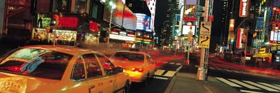 New York Panoramic Skyline Cityscape III (Times Square at Night) by Unknown Artist canvas print