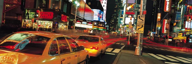 New York Panoramic Skyline Cityscape (Times Square at Night)