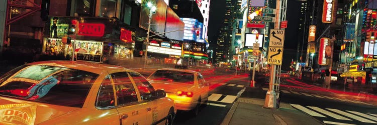 New York Panoramic Skyline Cityscape III (Times Square at Night) by Unknown Artist wall art