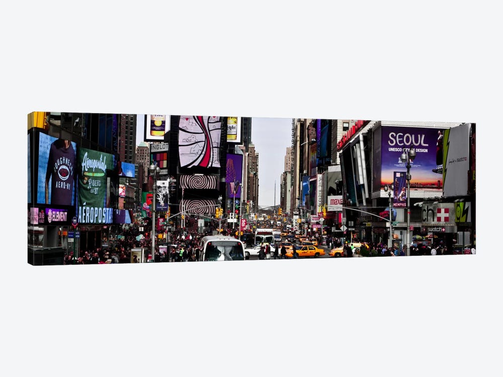 New York Panoramic Skyline Cityscape (Times Square - Day) by Unknown Artist 1-piece Canvas Art Print