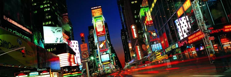 New York Panoramic Skyline Cityscape (Times Square - Night)