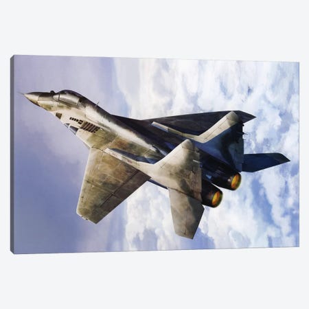 Russian Mig 29 Jet Fighter Canvas Print #7006} by Unknown Artist Canvas Print
