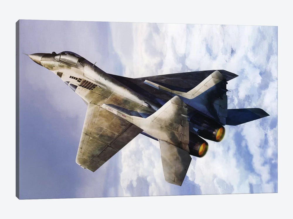 Russian Mig 29 Jet Fighter by Unknown Artist 1-piece Canvas Wall Art