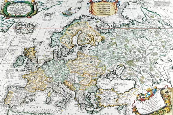 Antiques & Collectibles: Antique Map of Europe by Unknown Artist