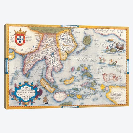 Antique Map of Asia Canvas Print by Unknown Artist | iCanvas