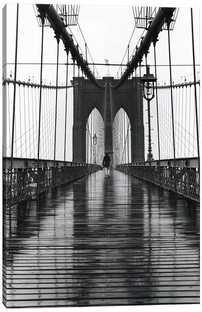 Brooklyn Bridge (New York City) Canvas Art Print - Places
