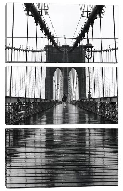 Brooklyn Bridge (New York City) Canvas Art Print - 3-Piece Urban Art