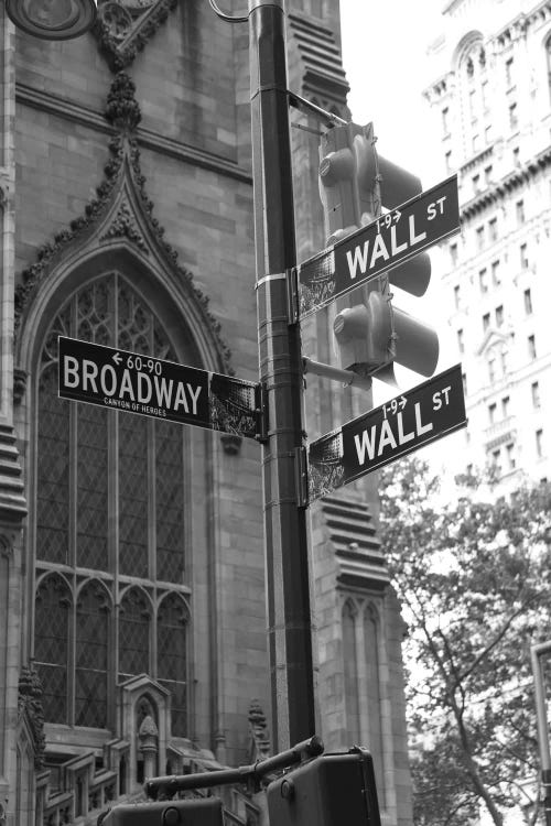 Wall Street Signs (New York City) by Christopher Bliss wall art